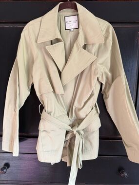 bagatelle Sage Green Belted Trench Coat
Like New